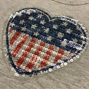 LOL Vintage Cold Shoulder Sequin Heart Top Girl’s Size XS (4-5)